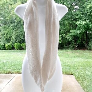 Nine West White Shimmer Infinity Scarf